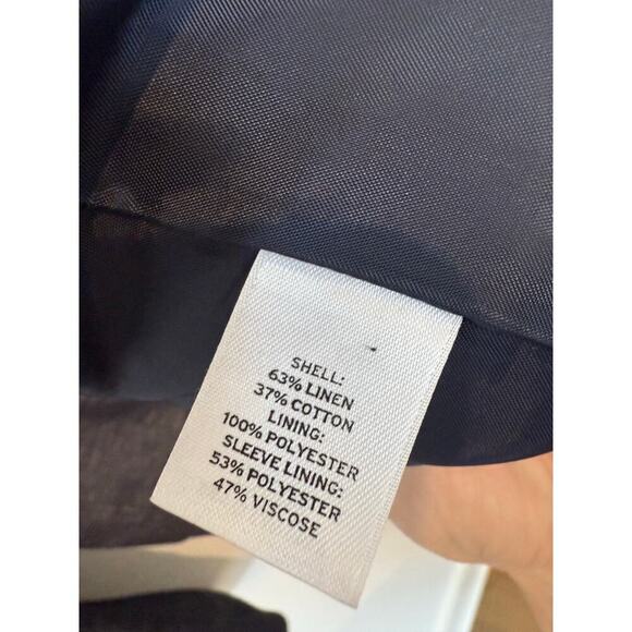 Halogen 2 Button Blazer Gray Pockets Medium Linen/Cotton - Picture 5 of 10